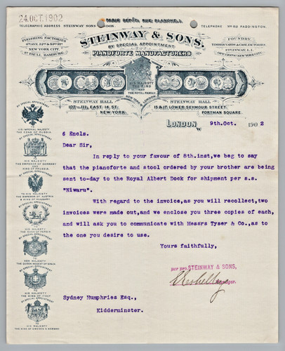 1902 steinway sons - steinway,