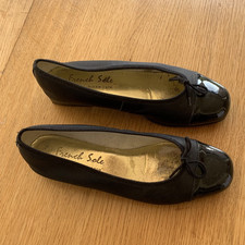 French Sole Black Leather