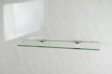Glass shelves bathroom wall - glass,