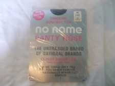 Vintage Lingerie control top, No Name panty hose,Tights off Black, Small