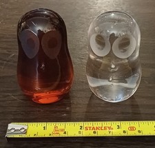 Wedgewood Glass Owl Paperweights Vintage Beautiful Items
