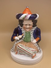 Antique 19thC Philpot Toby Tea Caddy or tobacco jar Staffordshire England