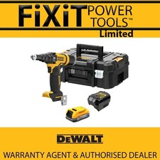 DeWalt DCF403E1T 18v XR Cordless Riveter & 1 x Compact Powerstack Battery Kit RW