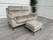 Furniture Village Contempo 2 Seater Sofa Champagne Soft Fabric Fast Delivery
