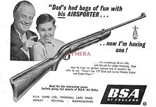 BSA '.22 Airsporter' Air Rifle ADVERT (2) Small Vintage 1950s Print Ad 162/51