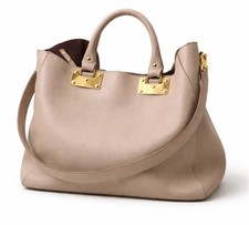 Beige Sophie Hulme Tote Bag