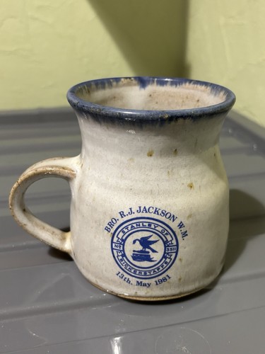 Pottery standish masonic - ro,