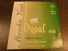 Dogal Green Cello SINGLE String.  1/2 Size.  For 1/2 Cello. See Variations.