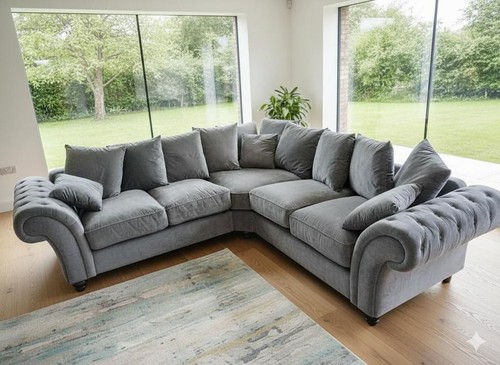 Beautiful grey 2c2 corner sofa - beautiful,