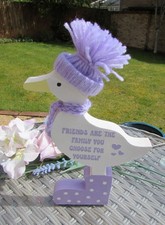Freestanding Wooden Duck With