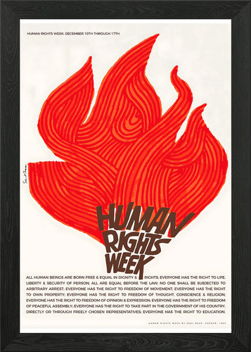 Human rights saul bass framed - rights,