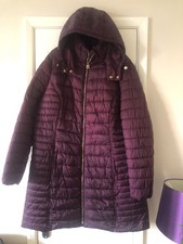 JOULES LONG PLUM PADDED "CANTERBURY LONG" COAT     Size 20