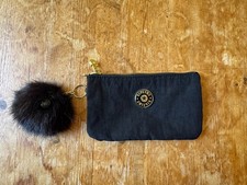 KIPLING BLACK PURSE ZIP CARD HOLDER WALLET FLUFFY MONKEY