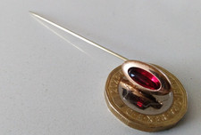 Antique Stick Pin / Tie Pin red stone set Victorian / Edwardian