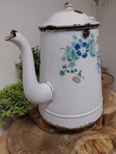 Large French Enamel Teapot