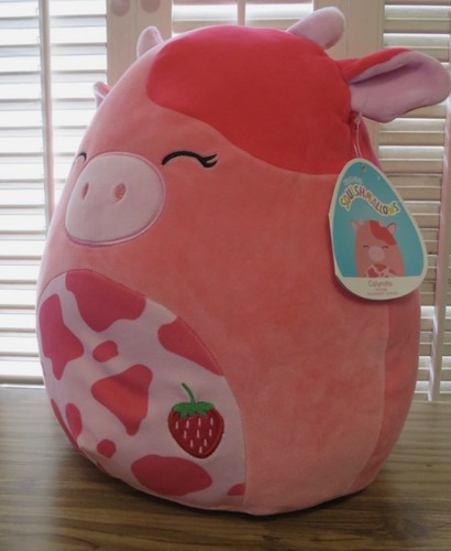 Strawberry cow squishmallow - strawberry,