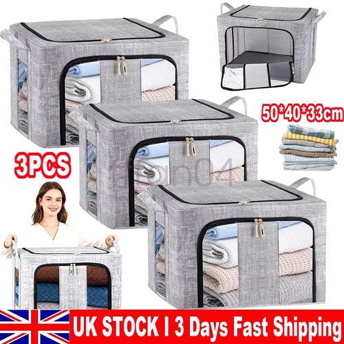 66l folding storage box - 3x,