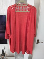 Burnt Orange Women's Buttonless Cardigan