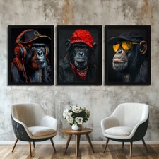 three wise monkeys wall art
