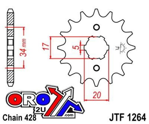 Front sprocket jtf1264 17 - jt,