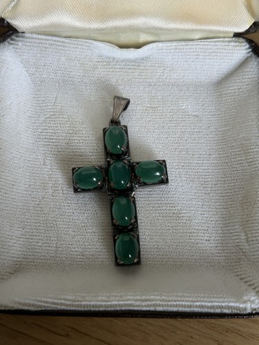 Vintage silver cross with - silver,