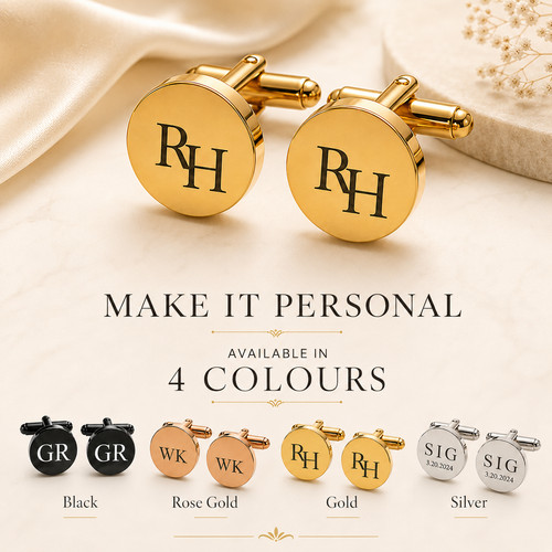 Personalised men cufflinks - personalised,