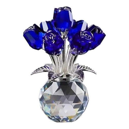 Crystal rose ornament 3d red - ornament,