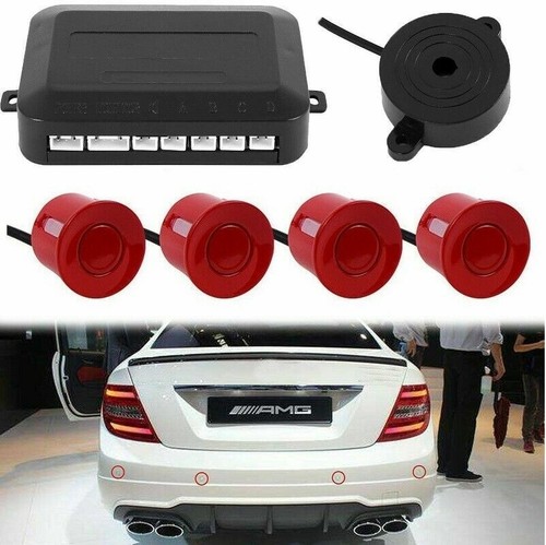 Red parking sensors car - parking,