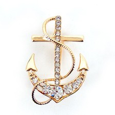 Unique Big Anchor Pin Brooch