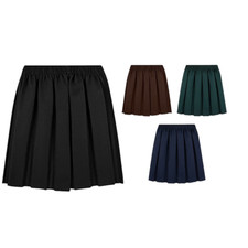 Girls Back to School Uniform Skirts Summer Formal Dress Bottom Round Elasticated