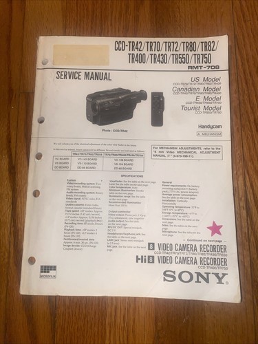 Sony 8video camera - 8video, recorder