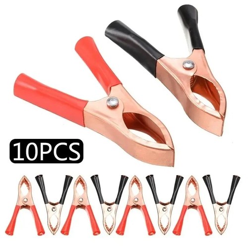 Crocodile clips 10pcs 30a - clips, red