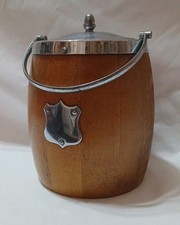 Vintage Wooden Biscuit Barrel