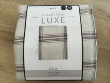 NEXT - Luxe Collection 100% BRUSHED COTTON  Check Duvet Cover Set - Double