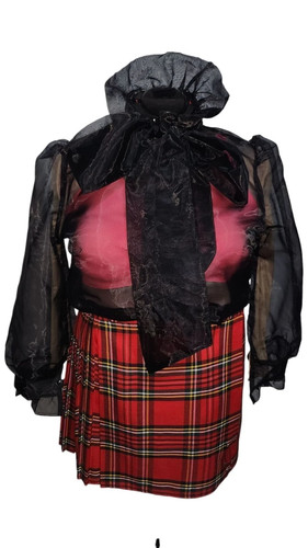 Sheer black high - sheer, button