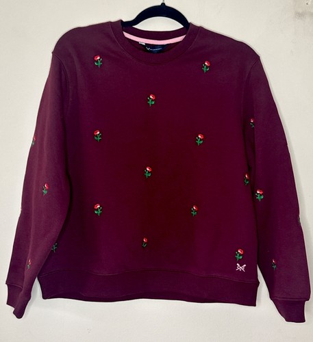 Poppy embroidered burgundy - embroidered,