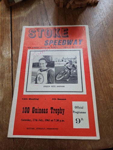 Stoke speedway program 1963 - speedway,