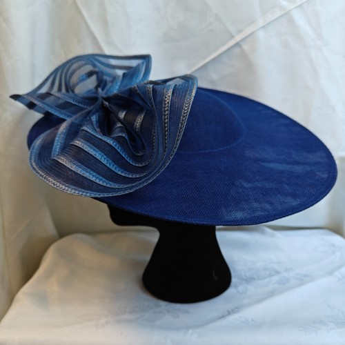 Blue bow wide brim - wide,