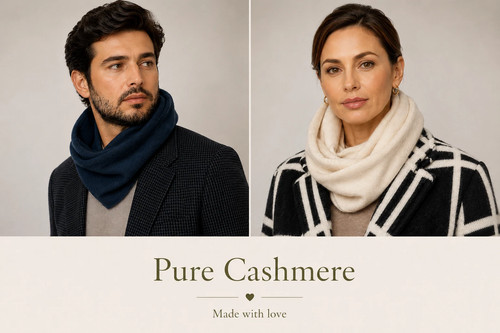Pure cashmere infinity scarf - pure,