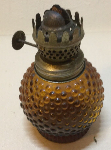 Vintage glass oil lamp