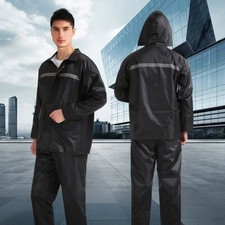 Adults Unisex Waterproof Lightweight Rain Suit Set Jacket and Trousers Rainsuit