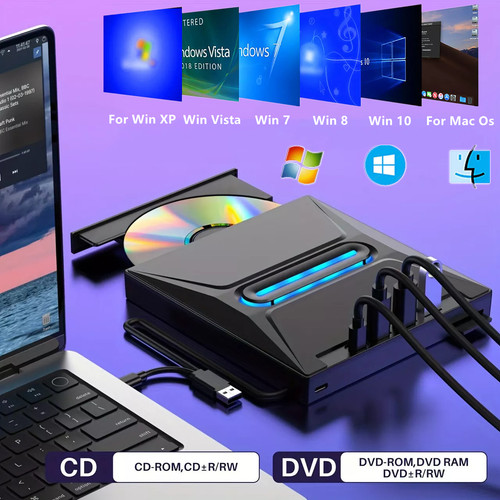 7in1 external usb dvd cd - 3.0,