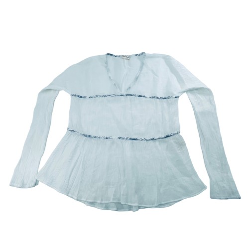 Hem thread white blouse - white,