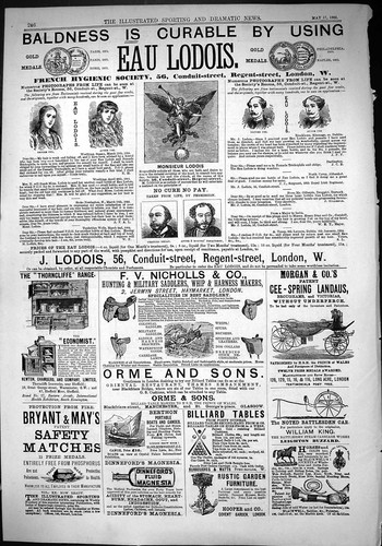 Antique old print eau lodois - old,
