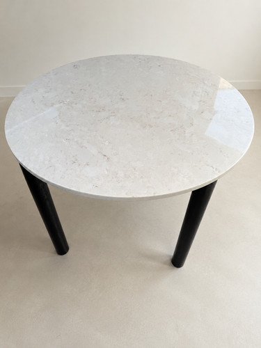 New 100cm round white marble - new,