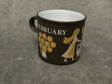 Vintage 1970s Hornsea Pottery February Love Mug Ken Townsend Months of the Year