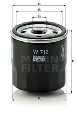 Oil filter Spin-on Filter W 712 MANN-FILTER for FORD OPEL AUSTIN ROVER MG MORRIS