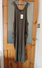 F&F Khaki Cropped Wide Leg