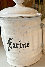Vintage Enamel Canister, Blue