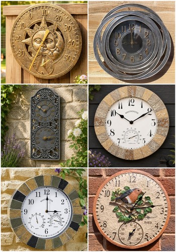 Garden wall clock outdoor - garden,